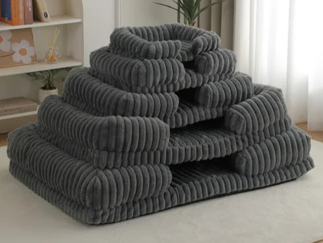 S M L XL XXL Calming Dog Bed Orthopedic Memory Foam Sofa Couch Waterproof Removable Cover Plush Mat for Small Medium Large Dogs
